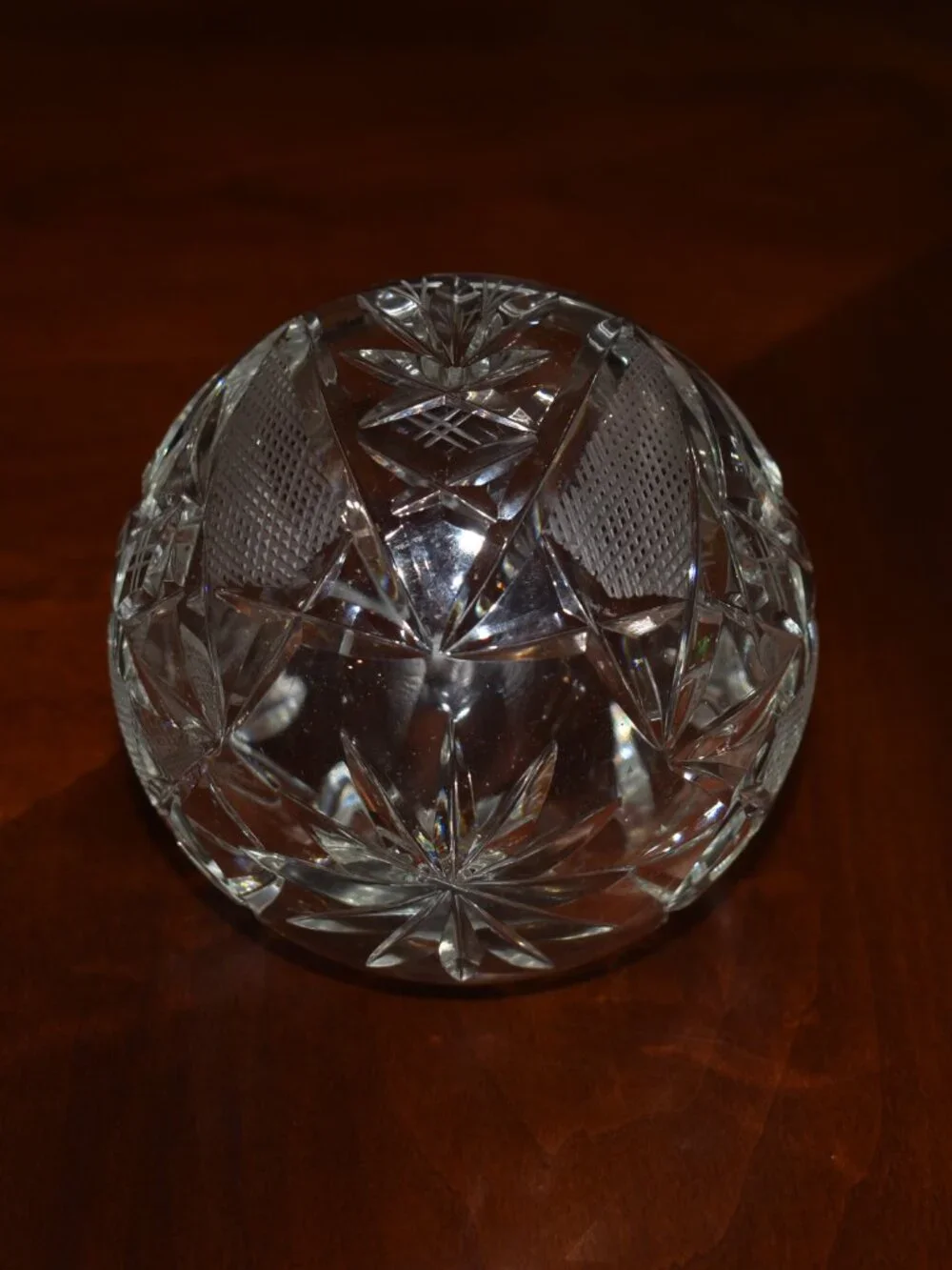 Lead Crystal Orb Tealight Candle Holder